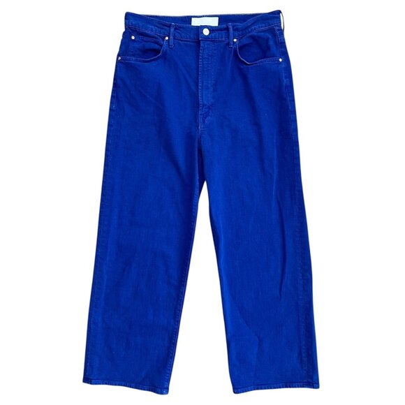 Mother Superior High Waisted Tunnel Vision Ankle‎ Jean Blue Blue 31 Wide Leg - Picture 1 of 14